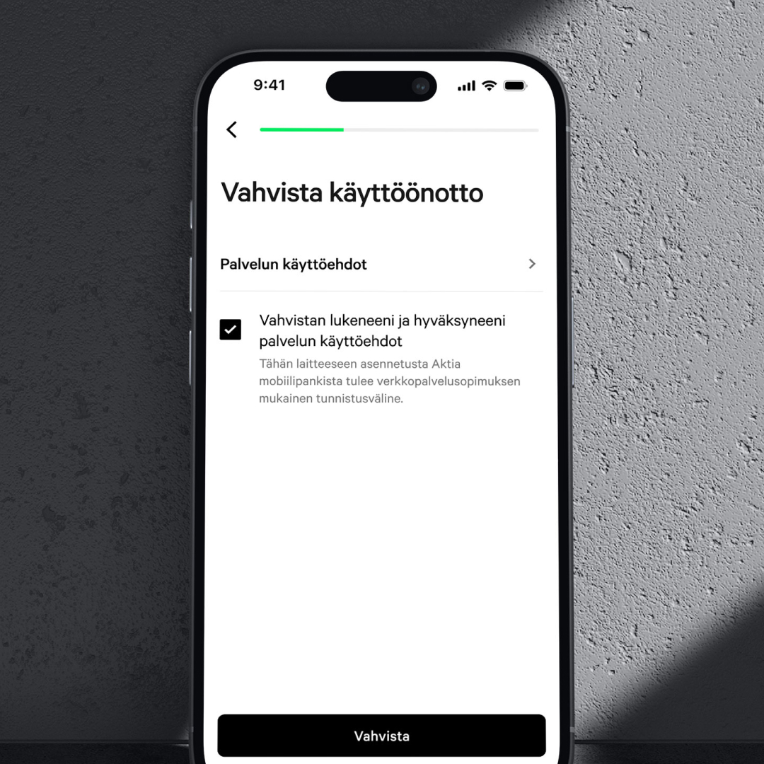 4. Vahvista käyttöönotto